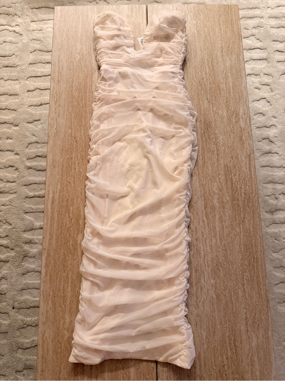 Oh Polly White Strapless Sweetheart Midi Dress - Picture 7 of 7